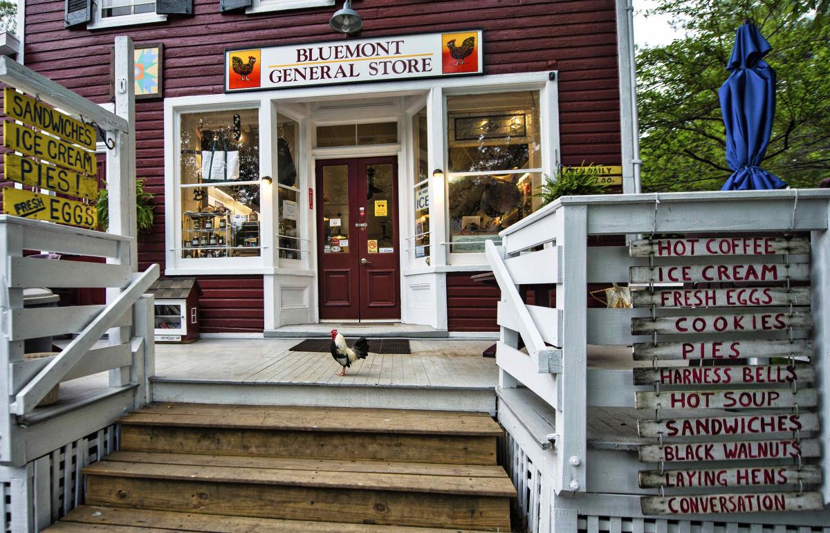 Historic Bluemont General Store along the Western Loudoun day trip route in Bluemont, Virginia